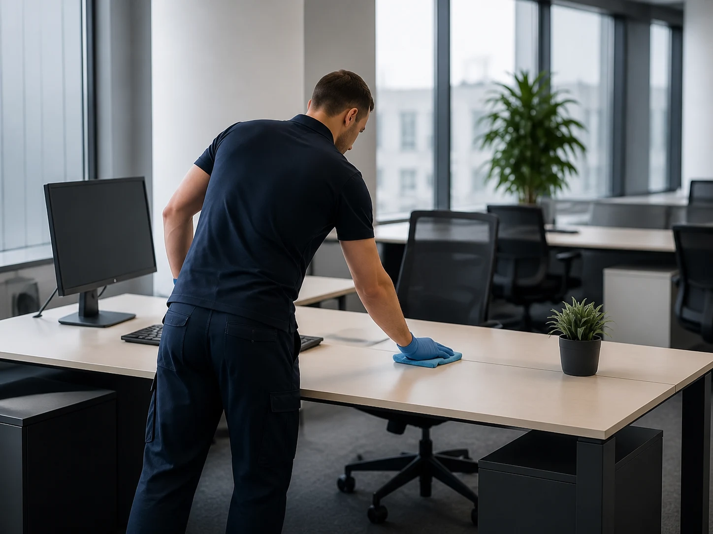 Professionelle Büroreinigung in modernen Geschäftsräumen in Berlin
